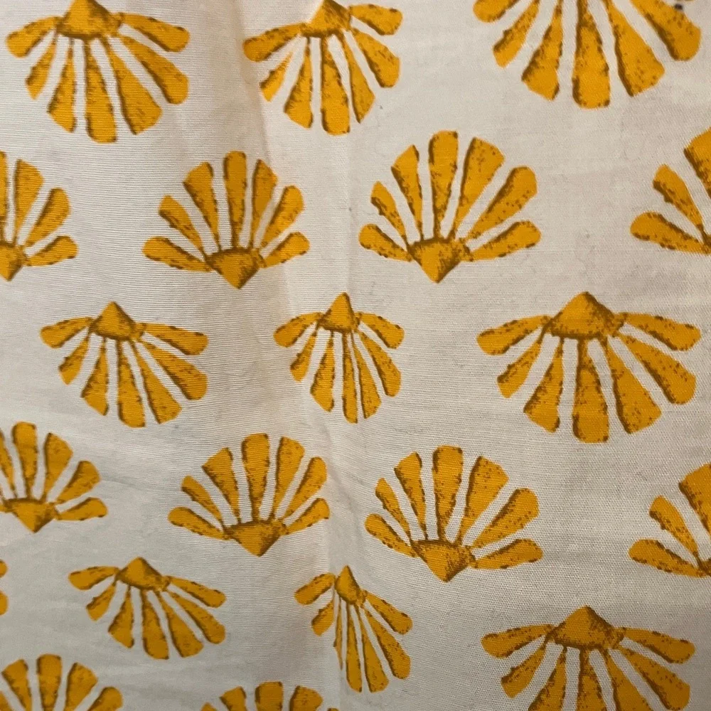 J. Crew Yellow Shell Print Blouse - Picture 4 of 8